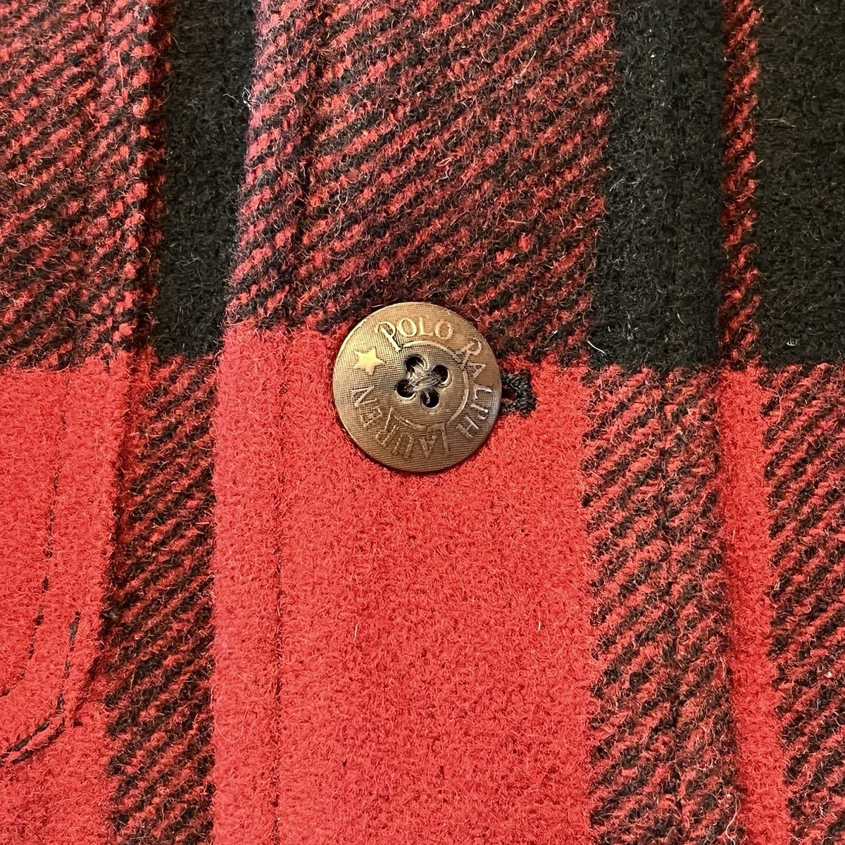 Ralph Lauren wool JK チェック　L POLO RALPH LAUREN Shell-Trimmed Checked Fleece Jacket for