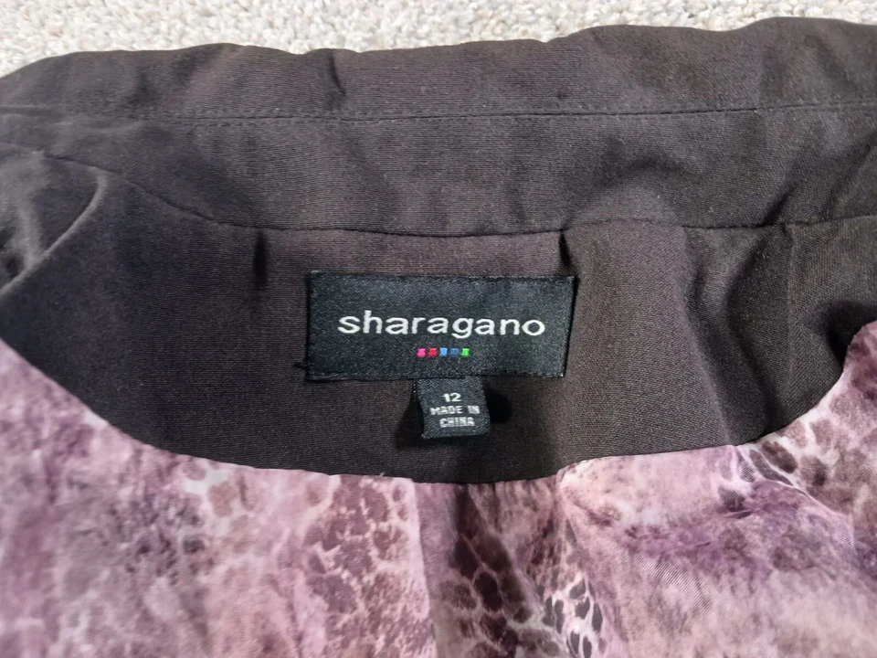 Chaqueta Sharagano Mujer 12 Negra Mezcla Poliéster Forrada De Colección Foto 3 de 4