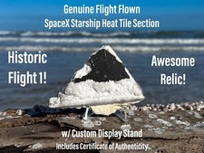 SpaceX Starship 24 Tile Historic Flight 1 Surface Section Piece IFT-1 Set Lg