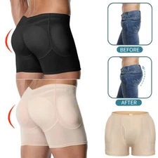Mens Hip Enhancer Brief Padded Boxer Underwear Skinny Body Shaper Butt Lifter uc