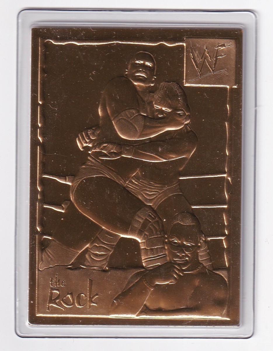 ROCK AND READ 091〜95 The Rock 1999 Danbury Mint WWF Wrestling 22Kt Gold Card # 4 | eBay