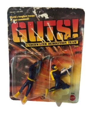 Guts Green Underwater Demolition G.U.T.S. Mattel soldiers Vtg figures MOC BMC4