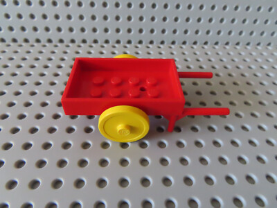 Lego 1 x Fabuland Schubkarre Wheelbarrow fabad6c01 rot gelbe Felgen 3784
