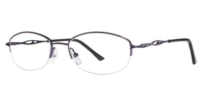 MODERN OPTICAL CRYSTAL WOMEN'S METAL EYEGLASSES 51-18-140 PURPLE WITH SOFT CASE