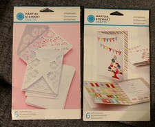 2 - NEW MARTHA STEWART CRAFT INVITATION KITS WHITE LACE, CUPCAKES