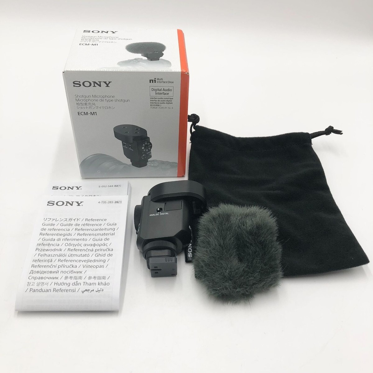 Sony ECM-M1 Pro Shotgun Mic: Variable Directivity, Windscreen for 