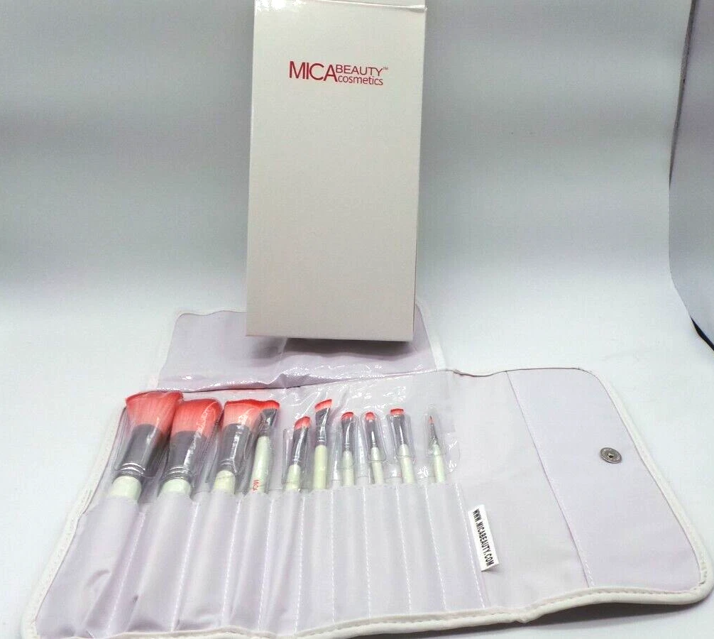 Mica Beauty Cosmetics Deluxe 10 Brush Set New High Quality Makeup Application