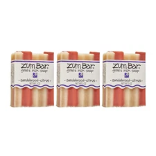 Zum Bar Goat'S Milk Soap - Sandalwood-Citrus - 3 Oz (3 Pack)