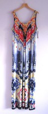 Glamour Maxi Dress 12 NEW NWT Sleeveless IKAT Multicolor
