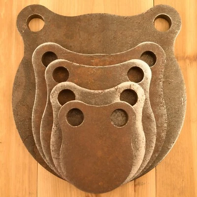 HDSTEELTARGETS 1/2" AR500 Shooting Targets 3" 4" 5" 6" 8" Gongs Set of FIVE