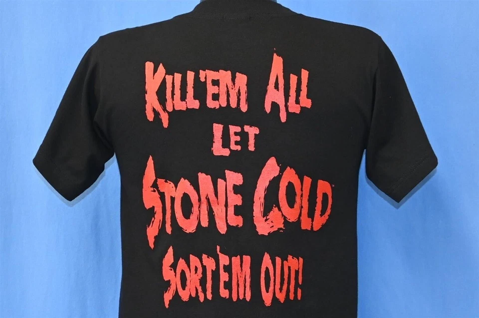 Camiseta De Colección Años 90 WWF STONE COLD STEVE AUSTIN KILL 'EM DEADSTOCK LUCHA LIBRE JUVENIL M Foto 4 de 4