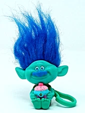 Trolls 2016 Branch led Light Up Keychain DWA key chain bag clip Cupcake euc