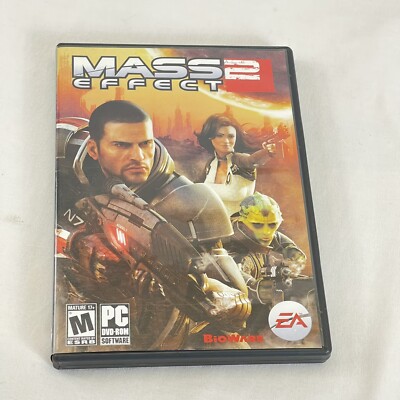 Mass Effect 2 Two II Disc PC DVD ROM PC GAME COMPLETE CIB Windows XP Vista 7