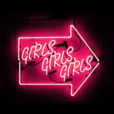 Girls Girls Girls Arrow 14''x8'' Acrylic Neon Sign Lamp Light With Dimmer VSX