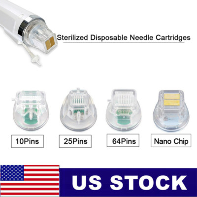 Replace Disposable 25/64/10 Pins Cartridge Tips for Facial Skin Care Machine US