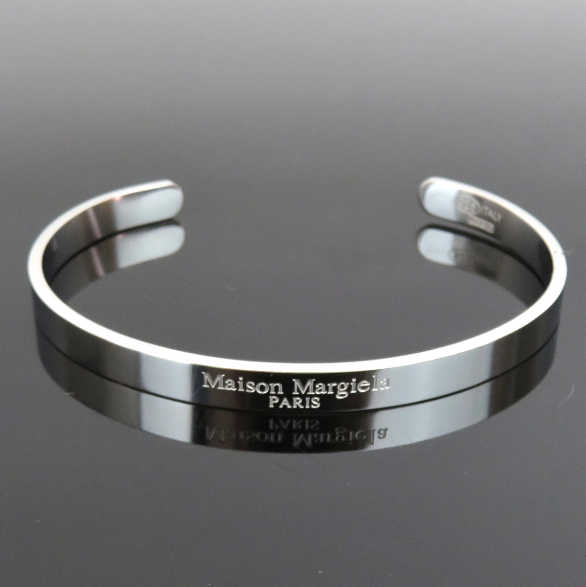 Auth Maison Margiela Made in Italy Sterling Silver 925 Cuff Bangle 