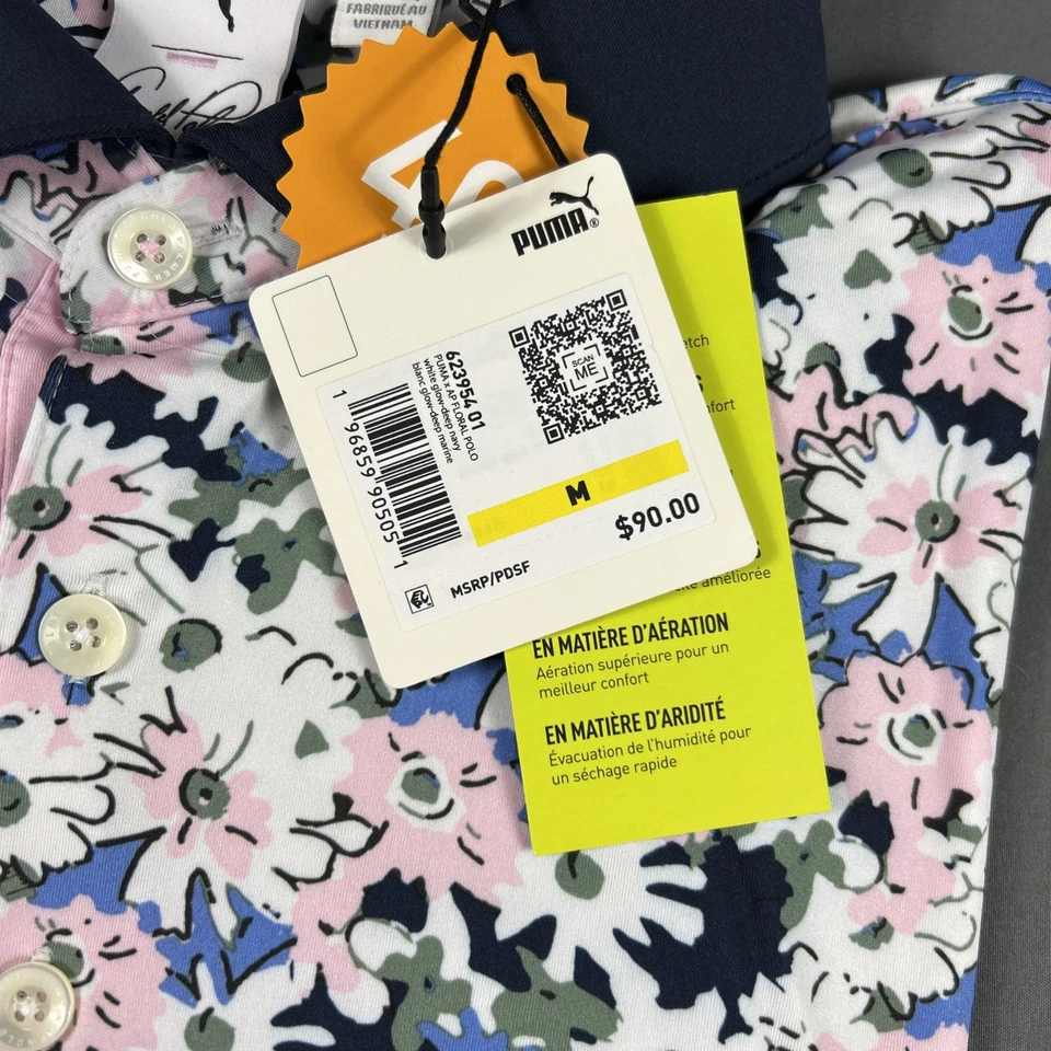 Camisa de Golf Puma Polo Arnold Palmer Estampado Floral Mediana Rosa Poliéster Precio de venta sugerido por el fabricante $90 Foto 2 de 4