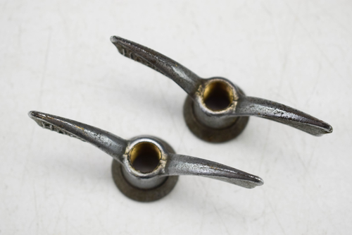 PAAR, HURET PLATTIERT MESSING VINTAGE FAHRRAD RAD ACHSE FLÜGELMUTTERN, HINTEN 3/8" - Bild 2 von 2