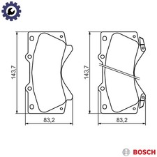 ACCESSORY KIT DISC BRAKE PAD 1 987 474 350 FOR LEXUS TOYOTA SEQUOIA FJ/SUV 4.7L