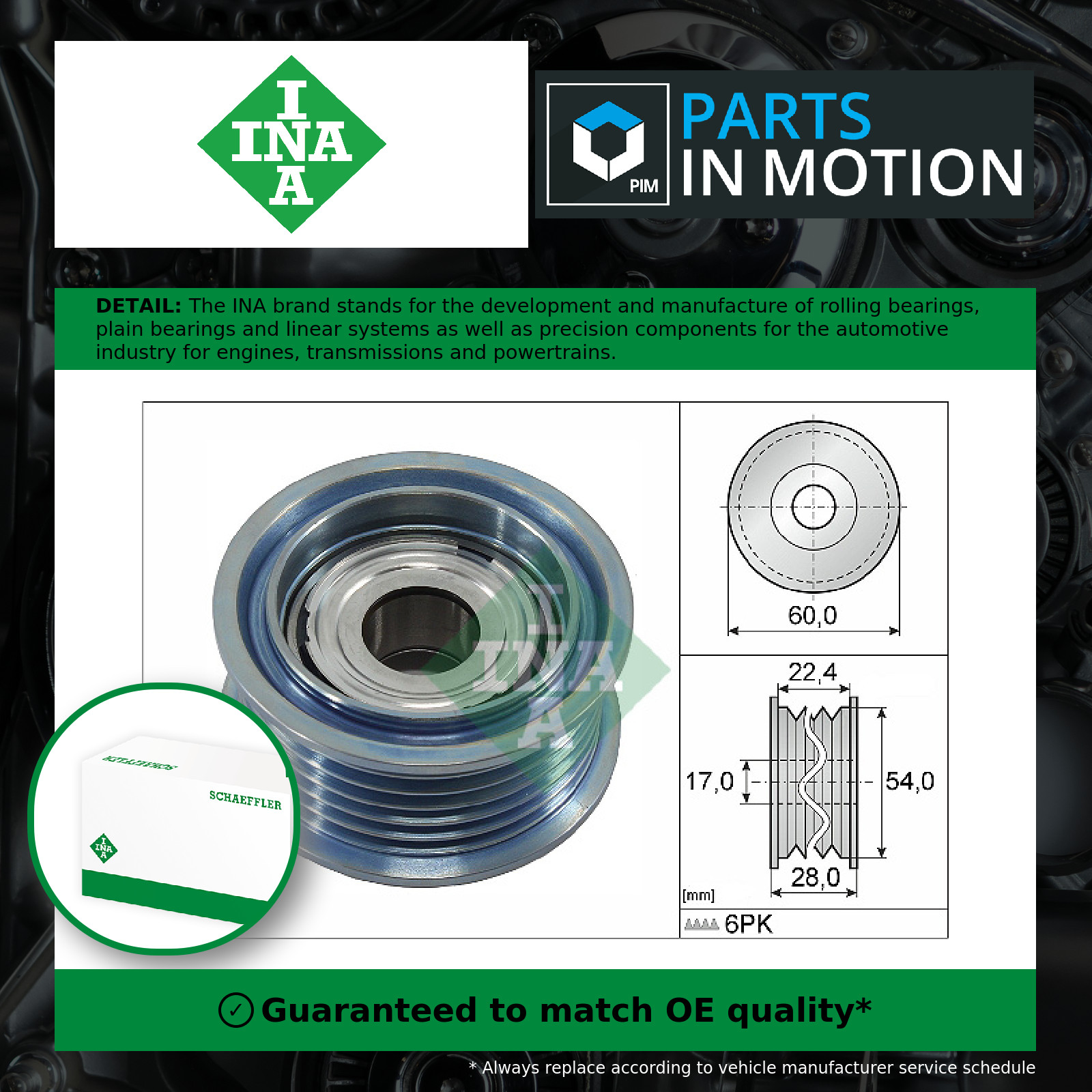 Aux Belt Idler Pulley fits VW AMAROK 3.0D 16 to 22 Guide Deflection INA Quality