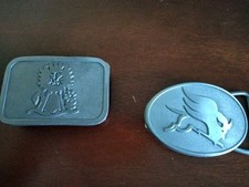 (2) Fibbie per cintura sconosciute cintura e fibbia toro 