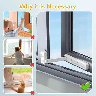 SAFELON Baby Safety Window Restrictor Window Safety Lock for Kids, Pets.
