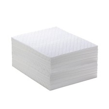 Spill Absorbent Pads 15" x 20" Heavyweight Oil Absorbing Mats,White Absorbing...