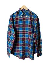 RALPH LAUREN Mens Large L Plaid Button Down Shirt Classic Fit Long Sleeve Casual
