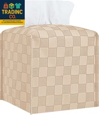 Tissue Box Cover, Square Tissue Box Holder, Leather Tissue Holders Decorative Or