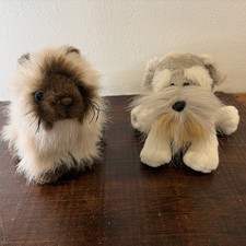 Webkinz Plush Cat  Dog Stuffed Animals Lot of 2 Schnauzer  Himalayan No Codes