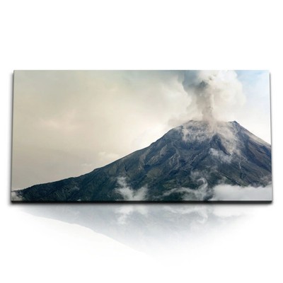 120x80cm Kunstdruck Bilder Vulkan Vulkanausbruch Eruption Berg Rauch