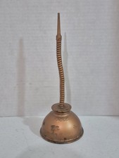 Vintage Eagle Thumb Pump Handy Oiler Oil Can 9 Inches Made in USA Gold