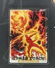 2024 Marvel Masterpieces 92 Platinum Plexi #31 HUMAN TORCH