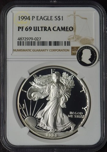 1994-P American Silver Eagle - NGC PF69 Ultra Cameo Everest ECC - ✪COINGIANTS✪