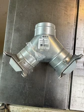 HVAC Hydrofarm Y Connector 4"x4"x4" with 2 - 4 inch Blast gates