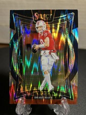 2024 Panini Select - Concourse Drake Maye #27 Black & Red Shock Prizm (RC)