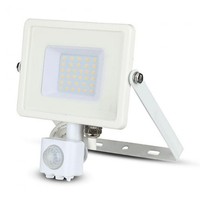 Projektor LED 30W 2400Lm 6400K Dioda samsung Z Czujnikiem Ruchu PIR BiałY IP65 4