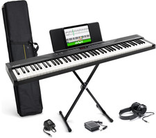 Alesis 88 Key Keyboard Piano with 480 Sounds, Speakers, USB MIDI, Carry-Bag, Sta