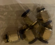 3/8" Tube x 1/4" Male Universal Thread Nickel Plated Brass Push-to-Connect 68449