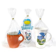 QOIUSO 50 Pcs 8x11 Inch Clear Gift Bags with 1 Count Pack of 50 , 8" x 11"