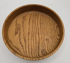 Hand Turned Oak Bowl 10  Wide x 2" High-1 piece Signed by the Artist