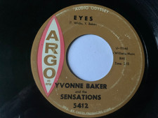 Yvonne Baker And The Sensations, Eyes/ That's My Desire 7" vinyl, 1962