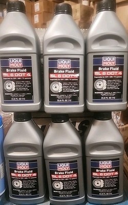 6 Pack / Liqui Moly SL6 Brake Fluid DOT 4-Part # 22238/1 Liter Each/ EXP 05/25