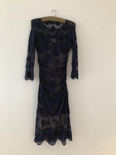 Women Phase Eight Dress Navy Lace 38 / M / 46