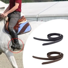2x English Stirrup Leathers Equestrian Gear with Stainless Steel Buckles Non