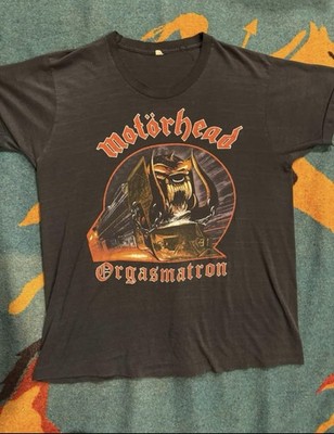 Vintage 1986 Motörhead Orgasmatron T-Shirt Zebra XL Single Stitch Faded