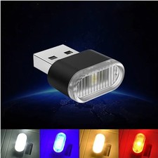 Mini Blue Led Usb Car Interior Light Neon Atmosphere Ambient Lamp Accessories