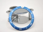 NEW MEDIUM BLUE BEZEL INSERT FLAT 33.5MM SEIKO MEDIUM DIVERS SKX013 / SKX015