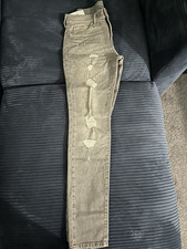 H&M Teens Distressed Skinny Jeans Gray Solid ...