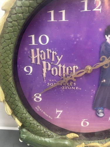 Original Vintage Harry Potter Philosopher Stone Wall Clock Warner Bros - Picture 3 of 13